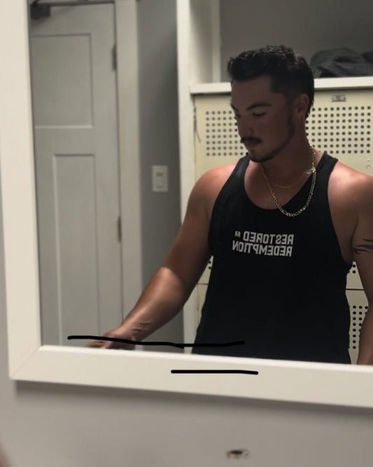 Black Restored Redemption Tank Top